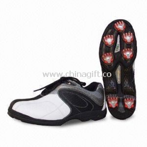 Professional Golf Shoes with TPR Sole and Leather Upper