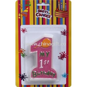 1 číslo narozeninový dort svíčka