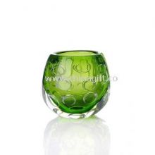 Green Colored Glass Vase images
