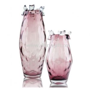 Glass Vase med fiolett