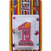 1st Number Birthday Cake Candle images