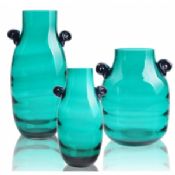 Moderne blå farvet glas Vase images