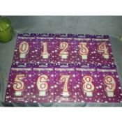 Number candle for birthday or party images