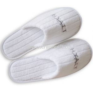 Closed Toe Bathroom Hotel Slippers 5mm Eva Sole With Cotton Terry
