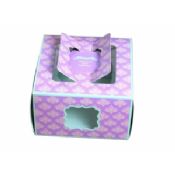 Фіолетовий портативний день народження торт Box images