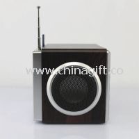 Altavoces de madera Control remoto portátil con disco SD tarjeta Radio FM