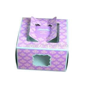 Фиолетовый портативный рождения Cake Box