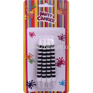 Black and White Birthday Party Candles