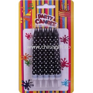 Black Party Candles Cake Candles