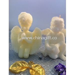 Candle with Angel Figure Design