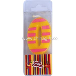 Cross Stripe Number Candles