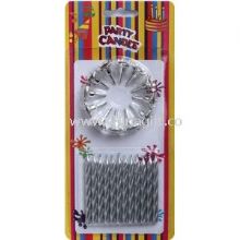Silvery Spiral Birthday Candles images