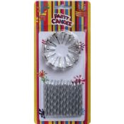 Silvery Spiral Birthday Candles images