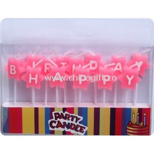 Pink Birthday Letter Candles