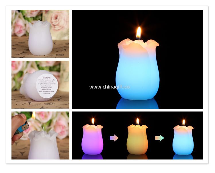 LED flower shape candles