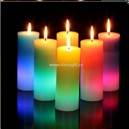 LED rainbow craft candles
