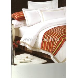 Mercerization enkripsi kemewahan Hotel White Linen tempat tidur selimut penutup 60s x 80s