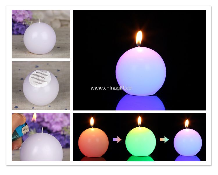 Okrągły piłka świece w kształcie