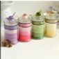 Colored glass filled candle set small picture