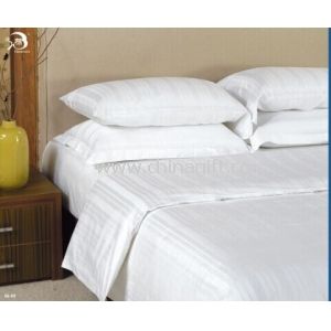 Checkered Stripe Luxury Hotel Bed Linen 100% Cotton