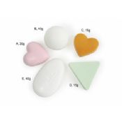Various shapes of hotel soap images