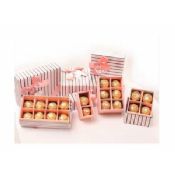 Stripe Pattern différente taille/forme chocolat fraise cartons images