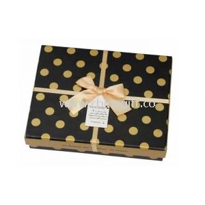 Caja de regalo del Chocolate de lujo Polkas puntos