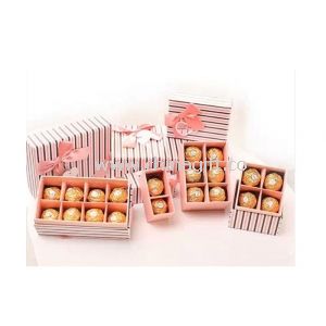 Stripe Pattern Different Size/Shape Cardboard Chocolate Strawberry Boxes