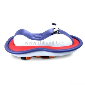 Color PVC Inflatable Water Toys Boat Rider For Beach Leisure