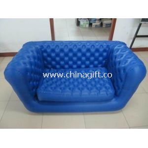 Double Seat Blue Inflatable Sofa Chair