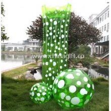 Transparents Green Inflatable Air Mattress And Ball For Beach Activity images