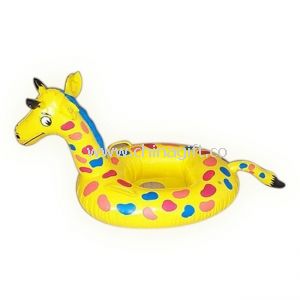 Assento de PVC inflável água brinquedos para o bebê girafa 0,25 mm