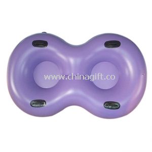 Púrpura inflables remolcable tubos PVC para dos personas