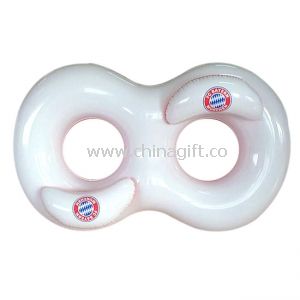 White PVC Water Towable Tube Inflatable With Double Seat