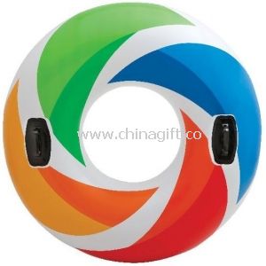 Красочный надувной плавательный кольца для взрослых с подлокотник EN71 ISO