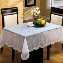 White PVC Table Cloth Easy Clean images