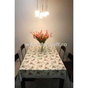 Hard Wearing PVC Table Cloths Eco-Friendly Flower Printed