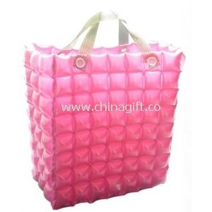 Sacos de rosa Mini inflável PVC transparente para meninas com bolha