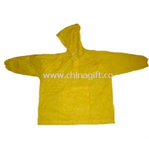 Casacos de chuva amarela de PVC impermeável