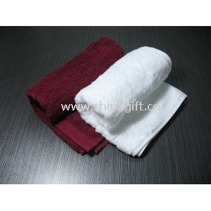 Bordeaux and white embroidery hotel supply towels of 100% cotton by OEM