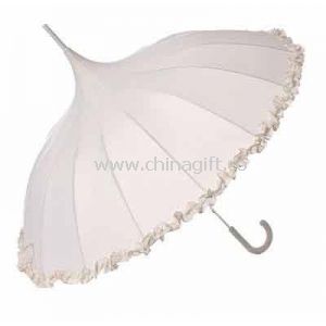 Craft hvide blonder bryllup Parasol paraplyer