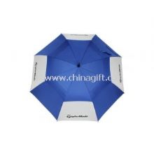 Blå dobbelte baldakin Golf paraply images