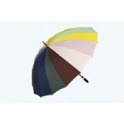 Promóciós nyílt szivárvány-hölgyeim Golf szélálló esernyő images
