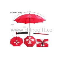 Cubierta doble rojo Golf paraguas