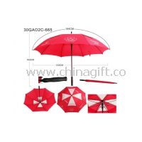 Kırmızı Çift Kişilik gölgelik Golf Umbrella