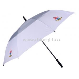 Deux couche parapluies Golf publicitaires personnalisés avec poignée en caoutchouc