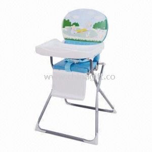 Barnets høy/fôring stol med sikkerhetssele + fot bord