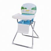 Babys high/feeding chair with safety harness + foot board images