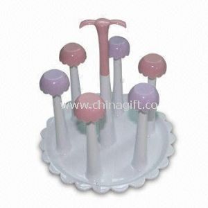 Plastic Glass Stand with 6 Stakes