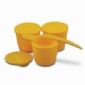 Baby Feeding Set with Three Pieces of Snack Cups and One Piece Spoon small picture